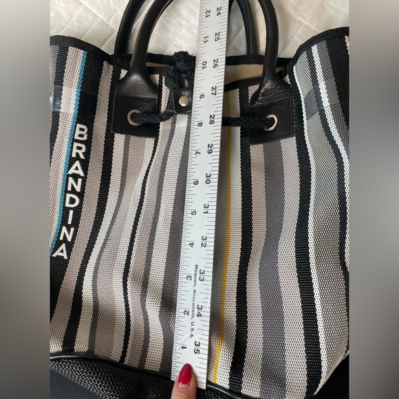 BRANDINA The Original Canvas & Leather Top Handle Crossbody Bucket Bag Tote - Picture 14 of 16